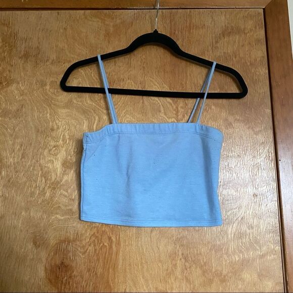 PacSun Baby Blue Crop Top Cami - Picture 2 of 5